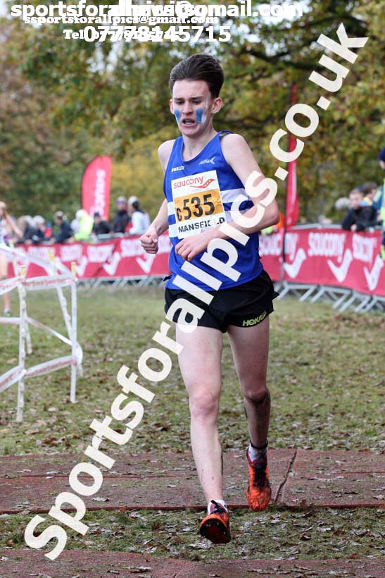 Mens under-17s National Cross Country Relay, Berry Hill Park, Mansfield. Photo:  David T. Hewitson/Sports for All Pics
